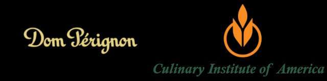 Dom perignon and Culinary Institute of America logos