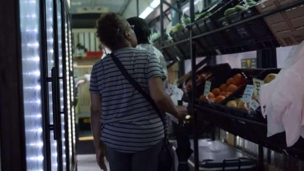 Patron browsing inside Ripe Revival mobile market