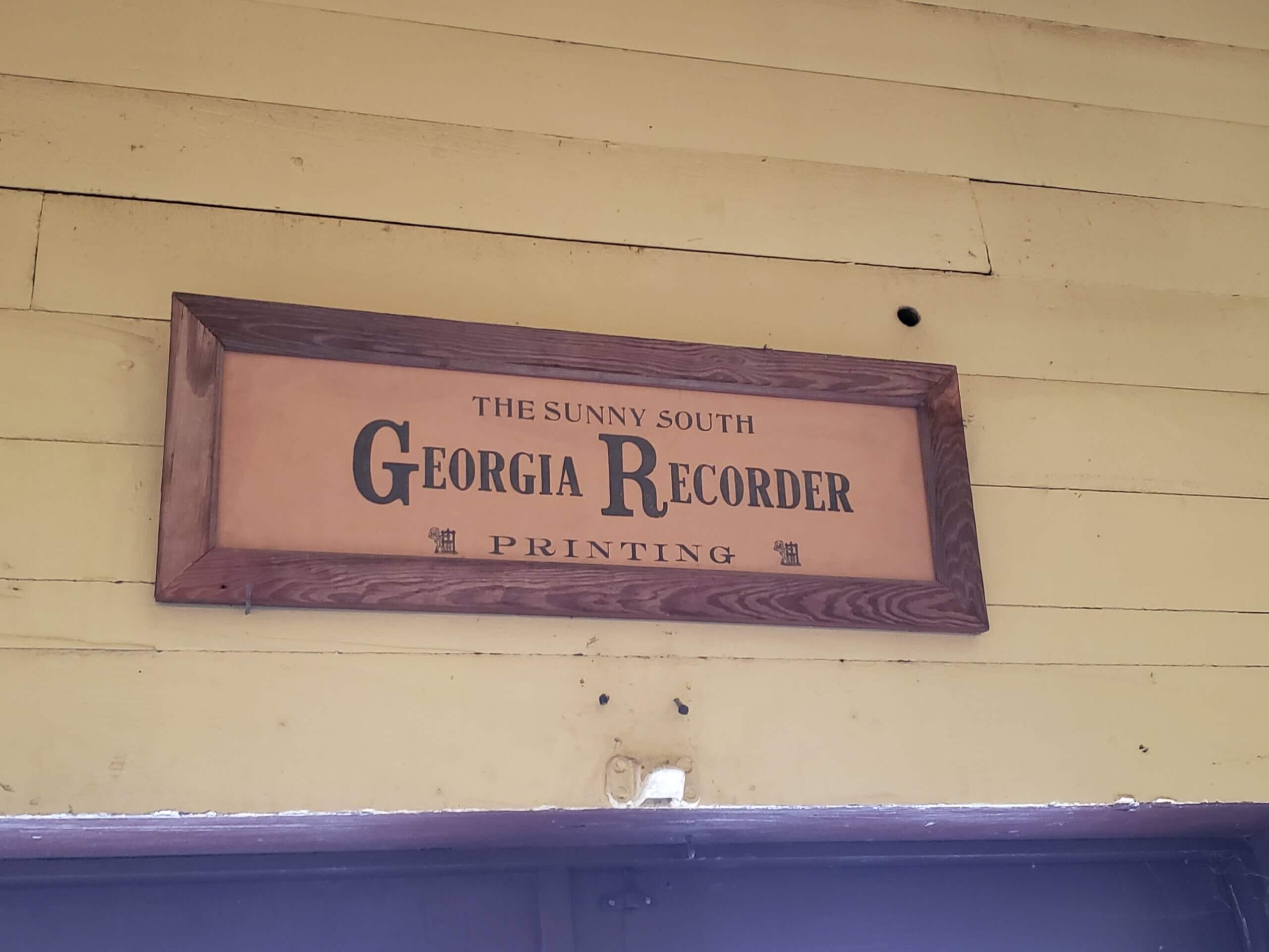 Store Sign: The Sunny South Georgia Recorder Printing