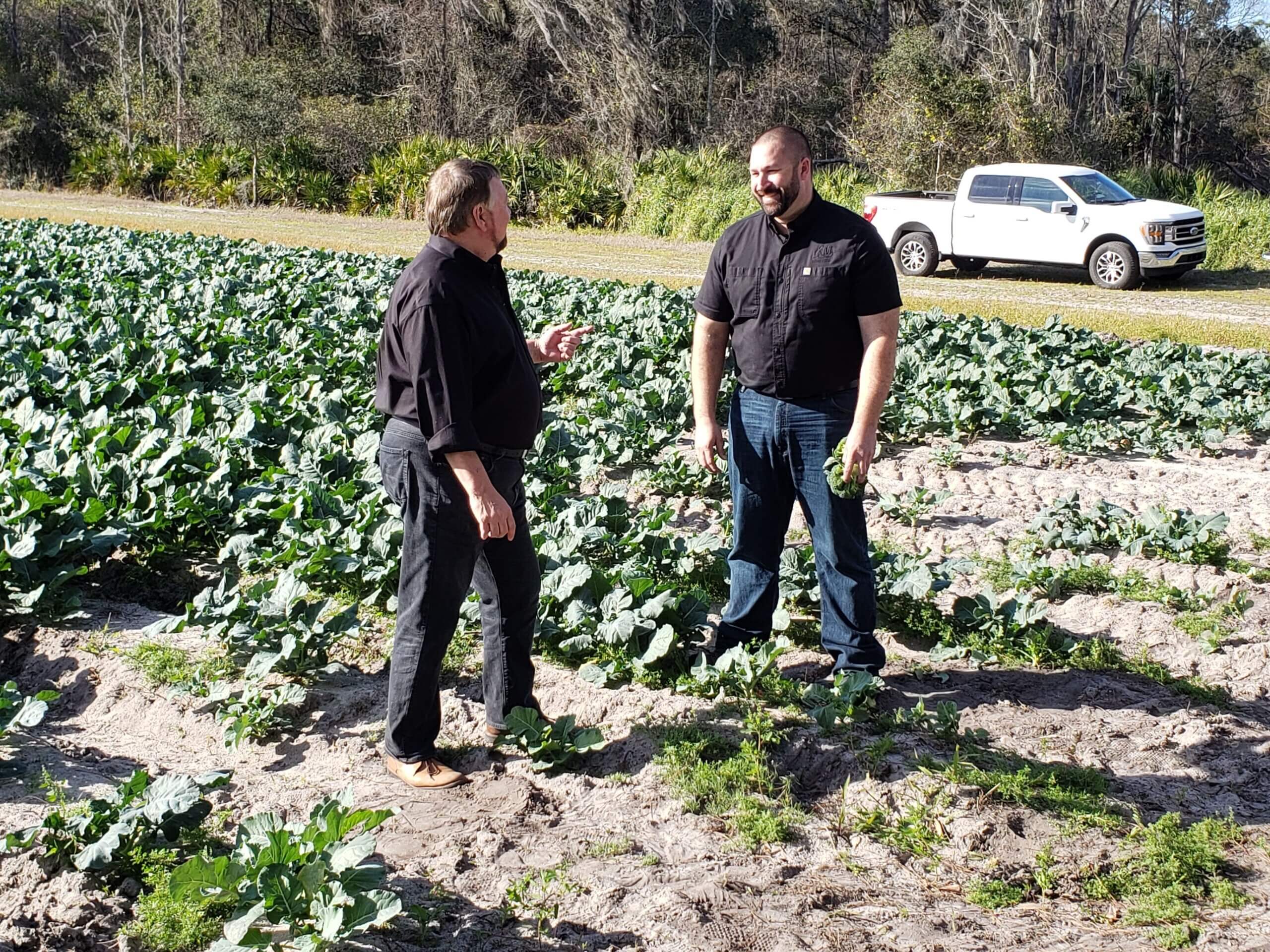 Host Chip Carter and L&M Companies Farm Operations Manager Adam Lytch.