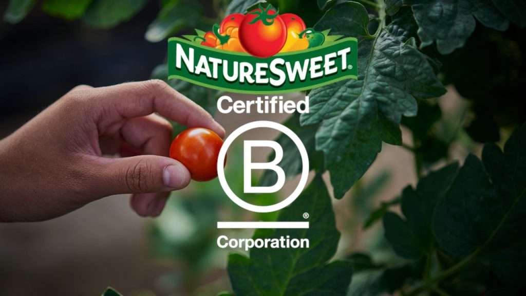 NatureSweet® and B Corp Certified logos.