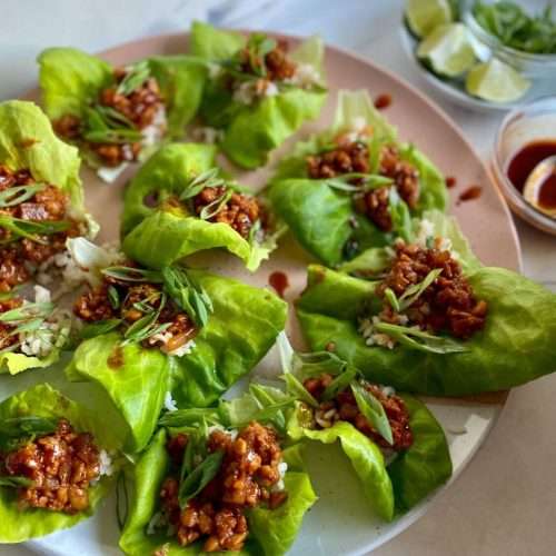 Gochujang Tempeh Lettuce Cups