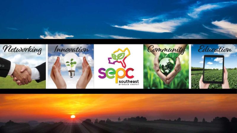 Southeast Produce Council logo and program strip.