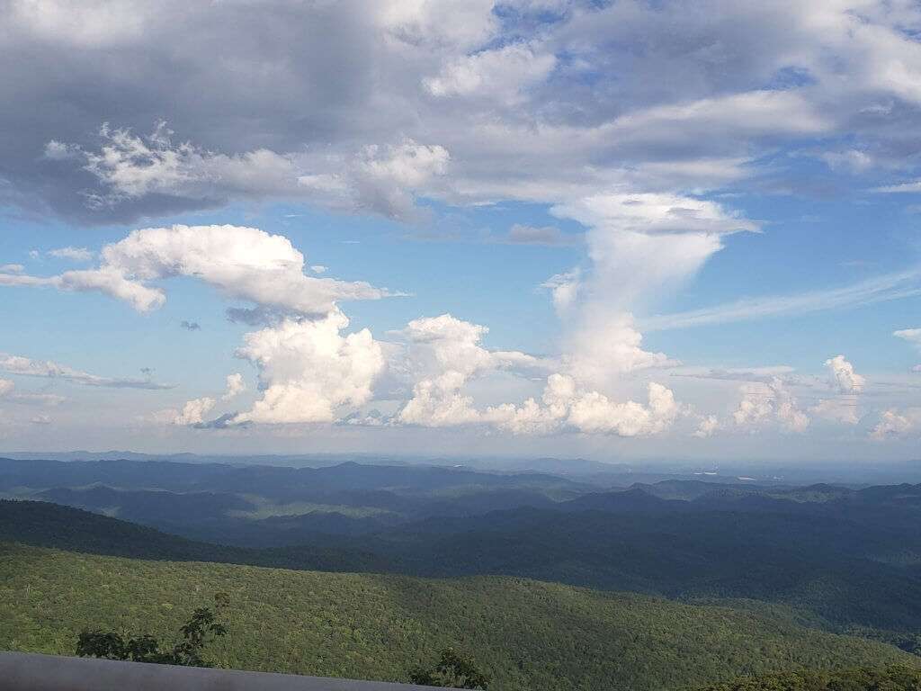 View of Linville Gorge off the Blue Ridge Parkway.