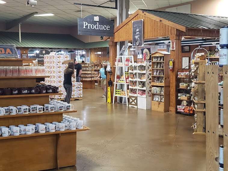 Look inside retail store Lane Southern Orchards retail store.