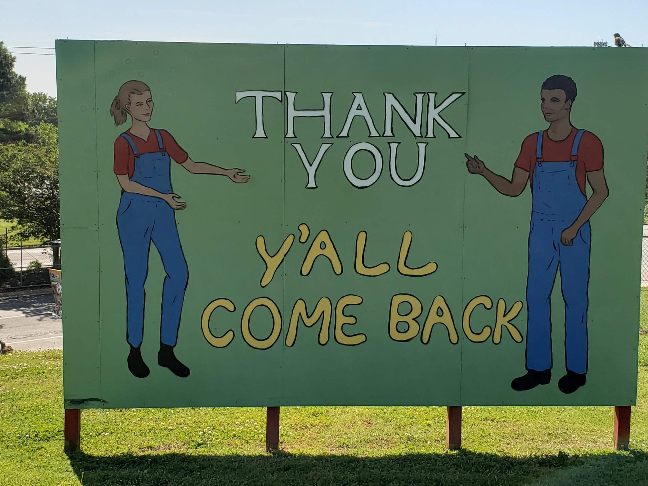 State Farmer's Market "Thank You" Billboard sign. 