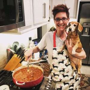 Jennifer Ciaramello in her kitchen.