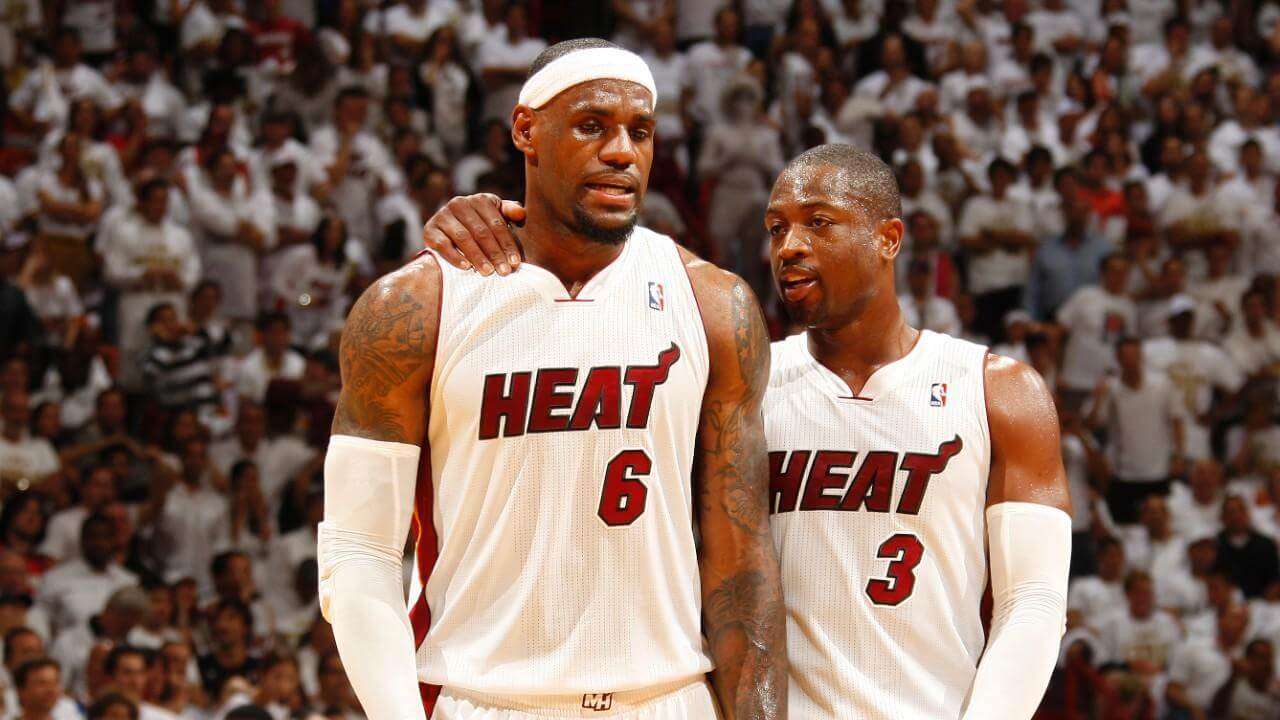 Lebron and D-Wade with the Miami Heat