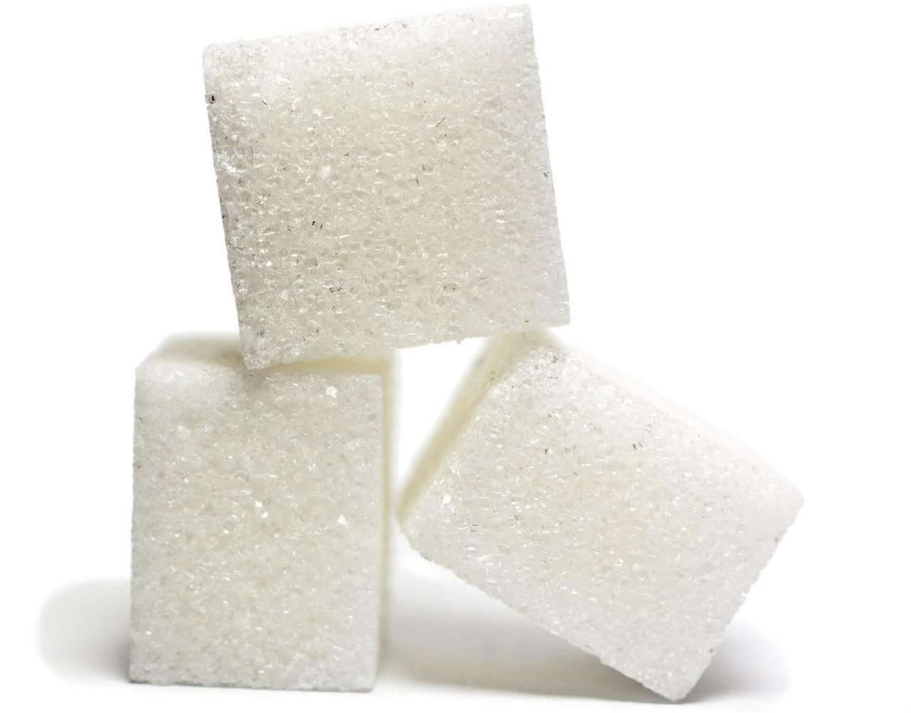 Closeup of sugar cubes