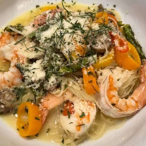 Jen’s Sweet Shrimp Scampi Primavera