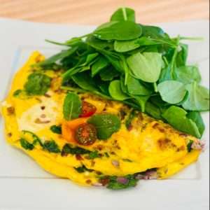 Sausage And Kale Omelette