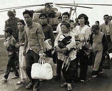 Vietnamese citizens attempting to leave South Vietnam