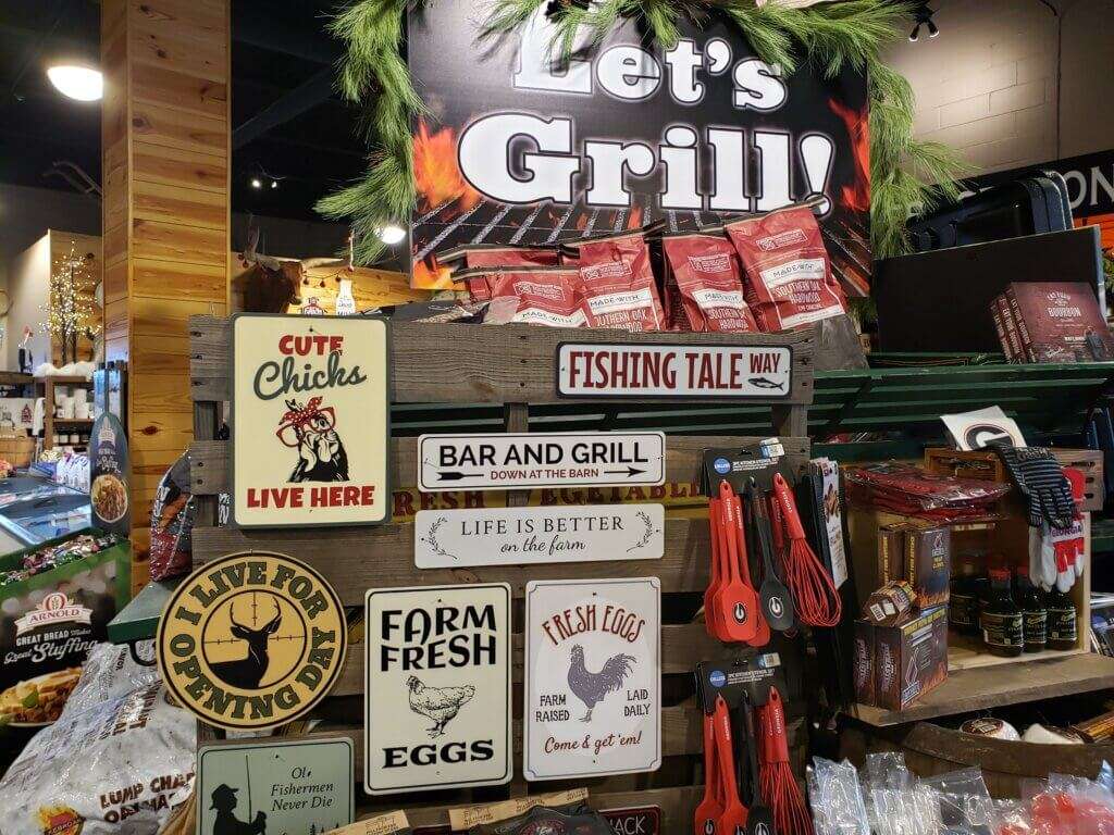 Let's Grill sign. 