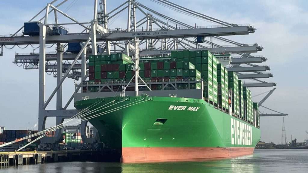 Evergreen Ever Max container ship.