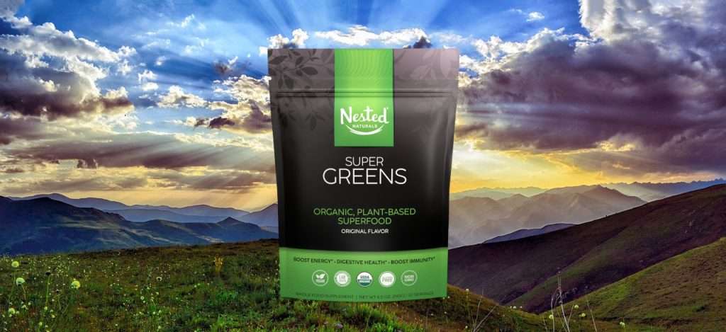 Packaging for Super Greens Organic, Plant-Based Superfood