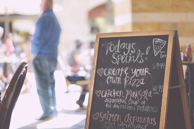 Specials board at a restaurant. 