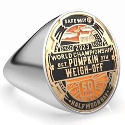 2023 Half Moon Bay Pumpkin Winner Championship Ring