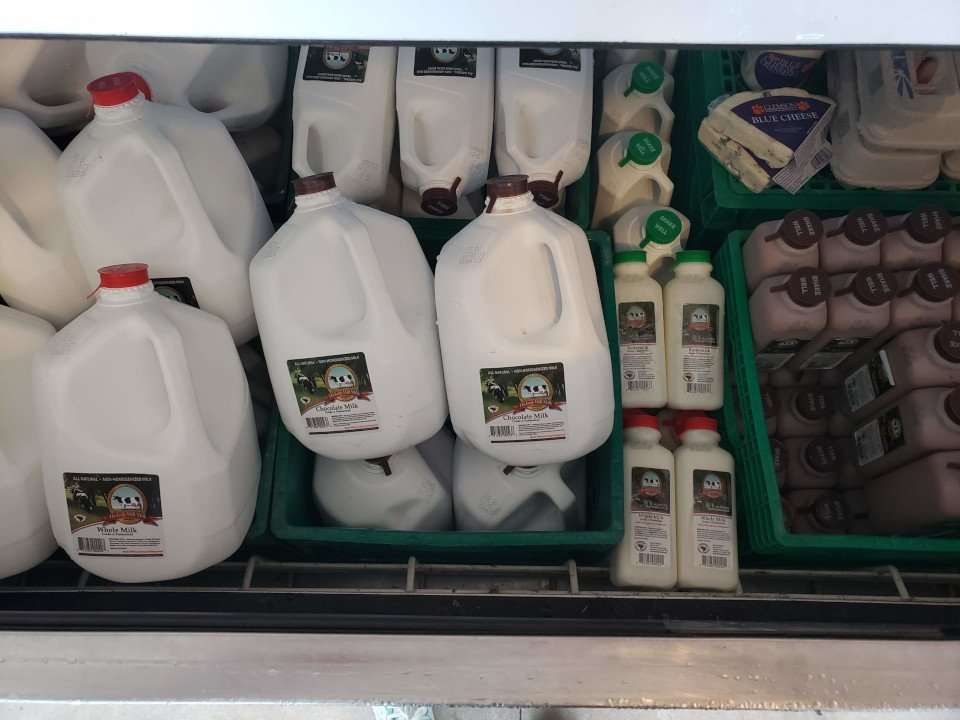 Hickory Hill Milk front porch refrigerator.