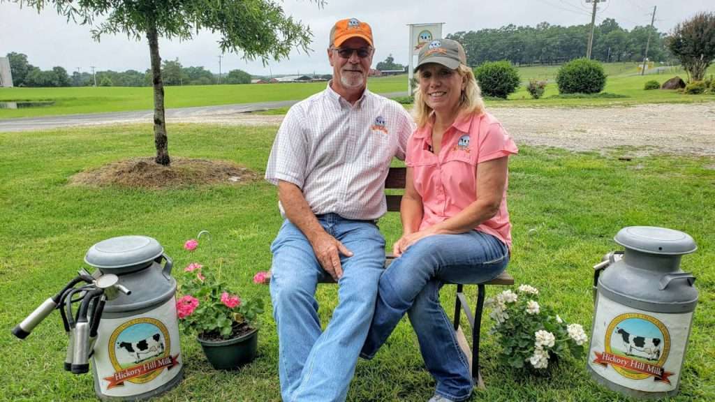 Hickory Hill Milk owners Watson and Lisa Dorn.