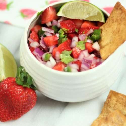 Bowl of Strawberry Fiesta Salsa