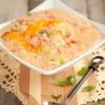 Small bowl of tomato grits.