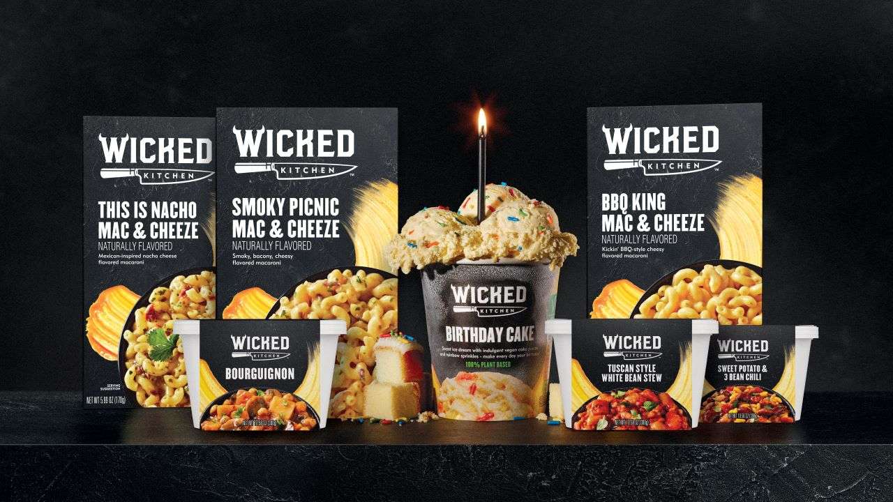 Wicked Kitchen's Frozen product lineup.