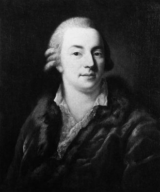 Image of Giacomo Casanova in black and white.