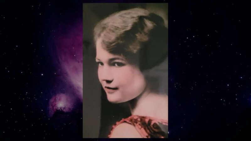 Portrait of a young Lilybel Hollis Carter.