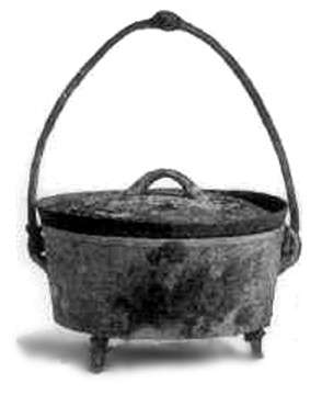Old Dutch oven with legs.