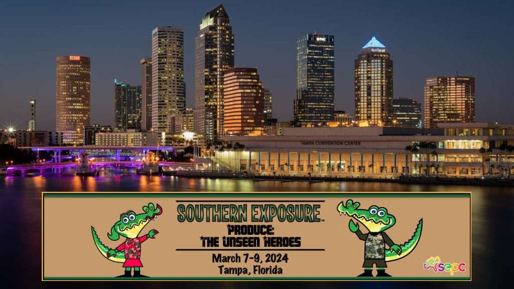 Southeast Produce Council Southern Exposuire Banner over image of Tampa Convention Center.