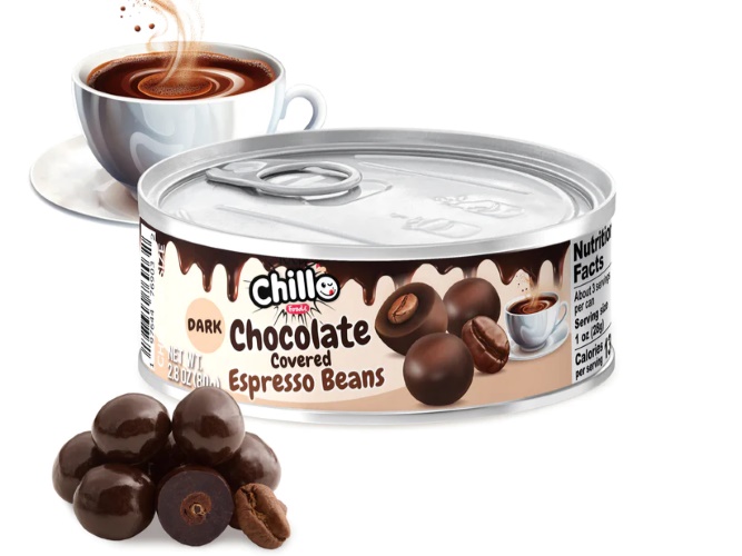 Chillo Foods' Product Image: Chocolate Covered Espresso Beans.