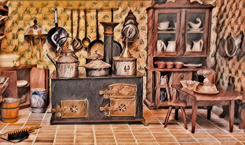 Vintage kitchen artwork. 