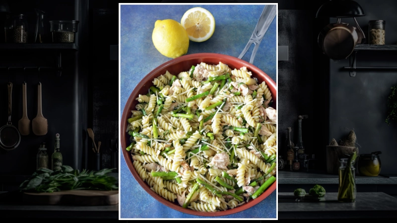 Lemon Dill Salmon Pasta Salad