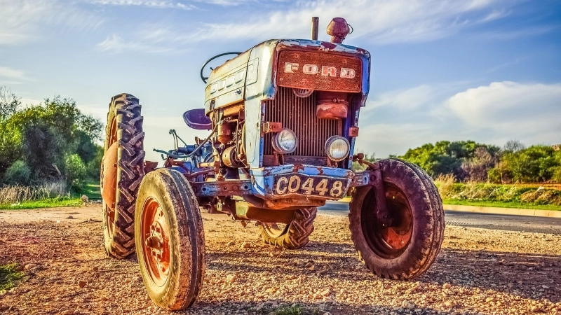 Antique Ford tractor. 