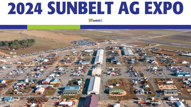 Aerial view of the Sunbelt Ag Expo grounds.