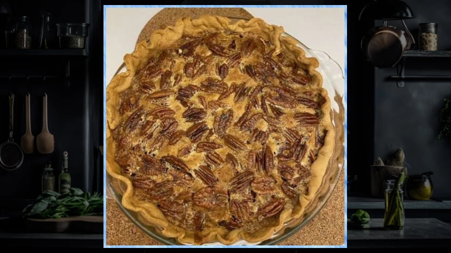 Fresh baked Rich's Pecan Pie cooling on the counter.