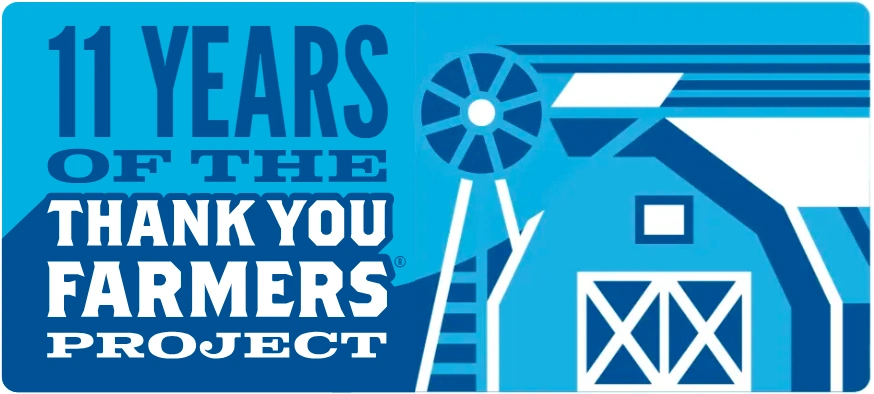 11 Years of the thanking 'farmers project' poster.