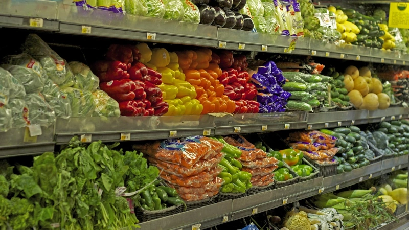 Fresh vegetables at the grocery.