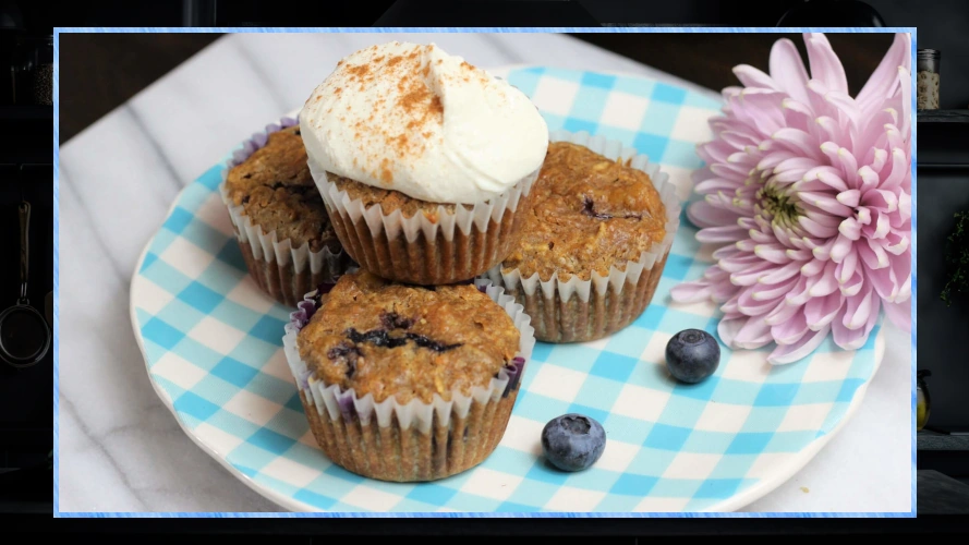 Carrot Cake Muffins With Maple Ricotta Cream