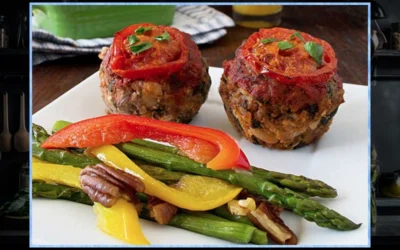 Flavor Of The Week: Gluten Free Italian Meatloaf Muffins With Roasted Veggies & Pecans