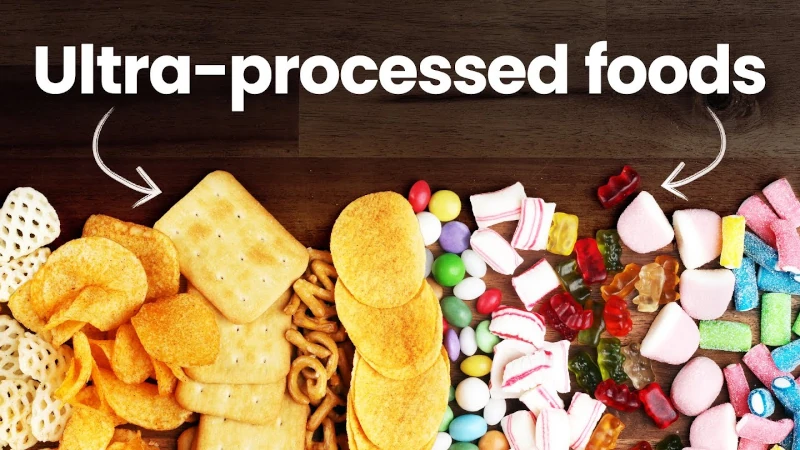 Poster with assorted ultra-processed foods