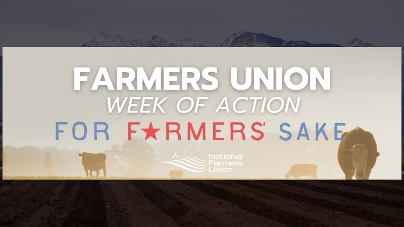 National Farmers Union banner.
