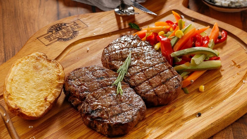 Grilled steaks