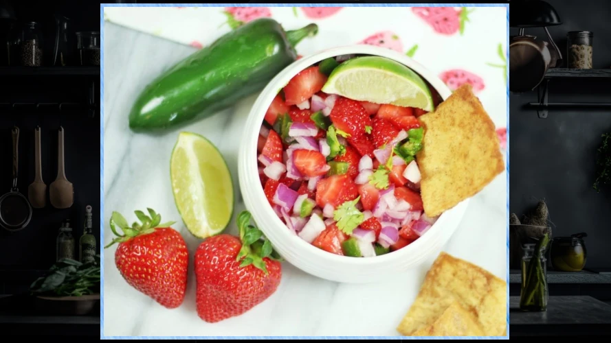 Bowl of Strawberry Fiesta Salsa