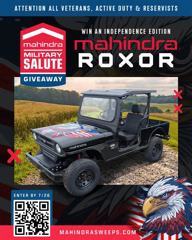 Mahindra Roxor Independence Edition contest poster. 