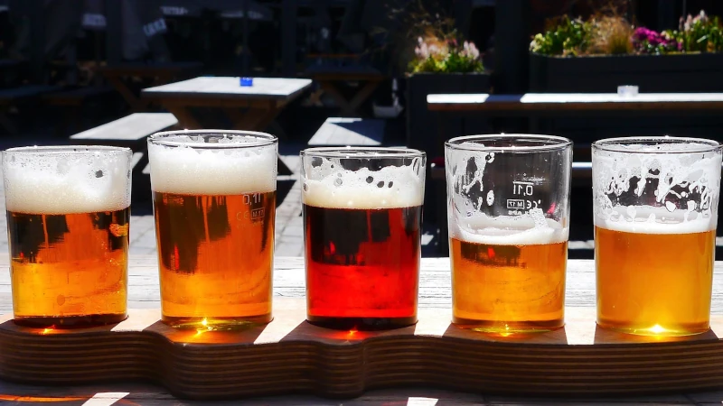 A beer flight