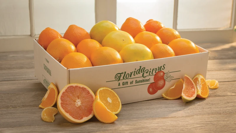 Box of Florida citrus