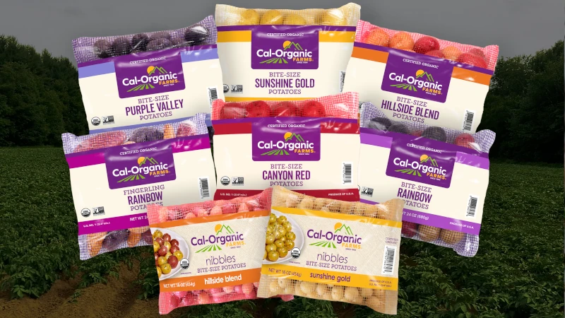 Bags of bite-sized potatoes.