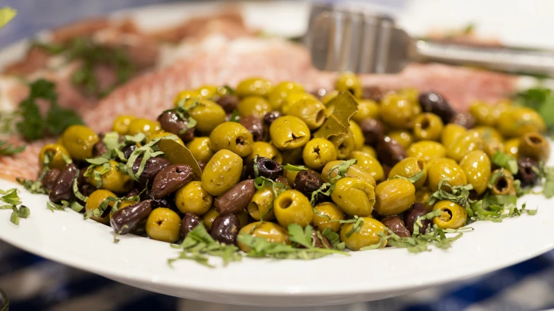 Olives on a plate