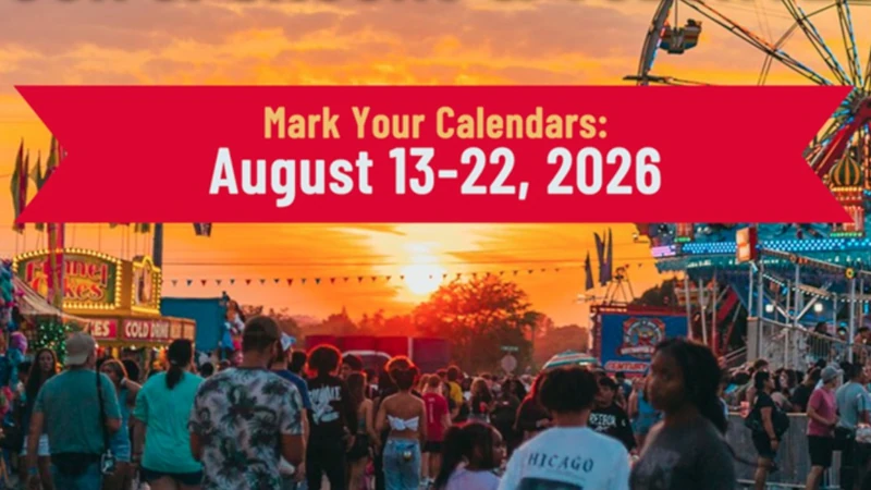 Mark Your Calendars banner for Aug 13-22, 2026 Wilson County TN State Fair.